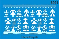 Kilim Deseni - Stencil Şablon - StencilSepeti