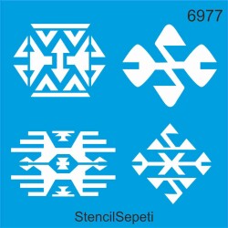 Kilim Deseni - Stencil Şablon - StencilSepeti