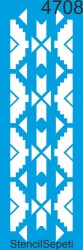 Kilim Kenar Deseni - Stencil Şablon - StencilSepeti