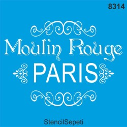 Kırmızı Değirmen - Moulin Rouge - StencilSepeti