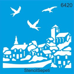 Kış Manzarası - StencilSepeti