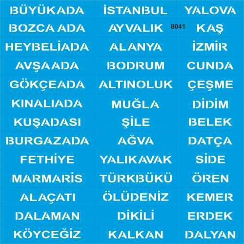 Kıyı Kentlerimiz - Stencil Boyama Şablonu - 1