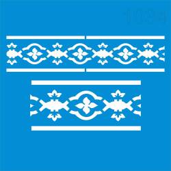 Klasik Anadolu Kenar Deseni - Stencil Şablon - 1