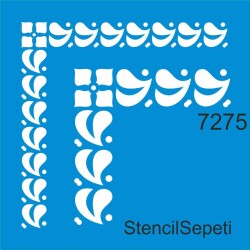 Köşe Deseni - Stencil Şablon - StencilSepeti