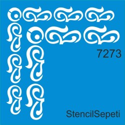 Köşe Deseni - Stencil Şablon - StencilSepeti