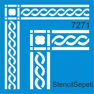 Köşe Deseni - Stencil Şablon - 1