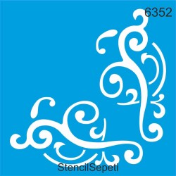 Köşe Deseni - Stencil Şablon - StencilSepeti