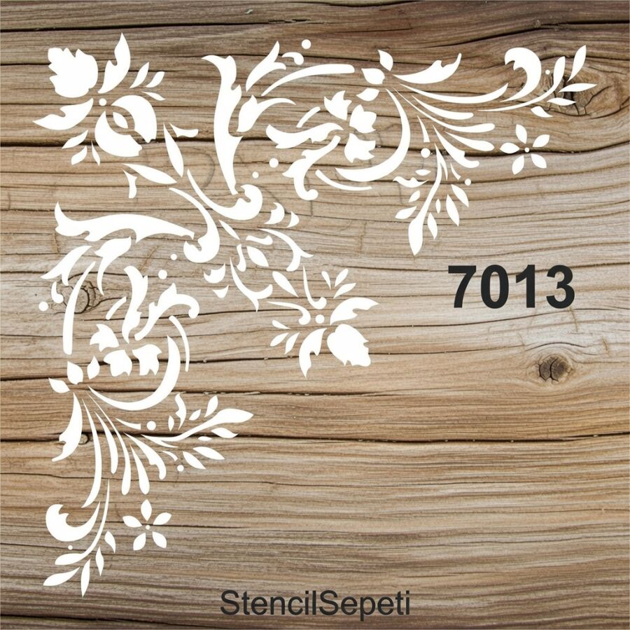 Köşe Deseni - Stencil Şablon - 2