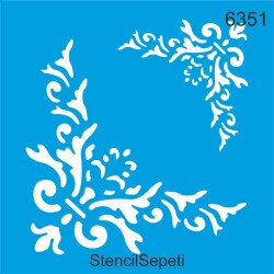 Köşe Deseni - Stencil Şablon - StencilSepeti