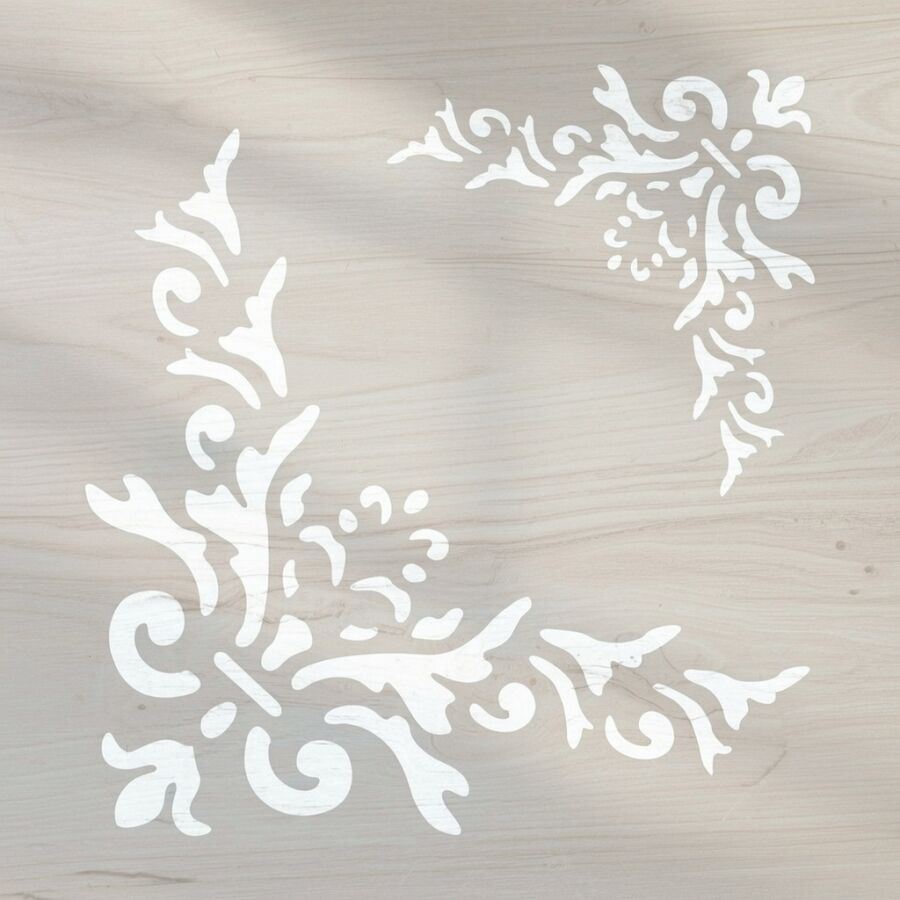 Köşe Deseni - Stencil Şablon - 2