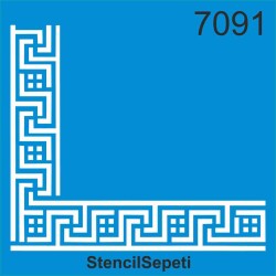 Köşe Deseni - Stencil Şablon - StencilSepeti