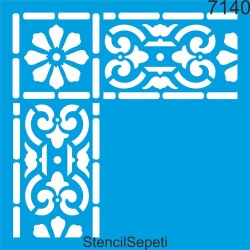 Köşe Deseni - Stencil Şablon - StencilSepeti
