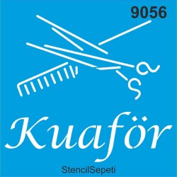Kuaför- Stencil Boyama Şablonu - StencilSepeti