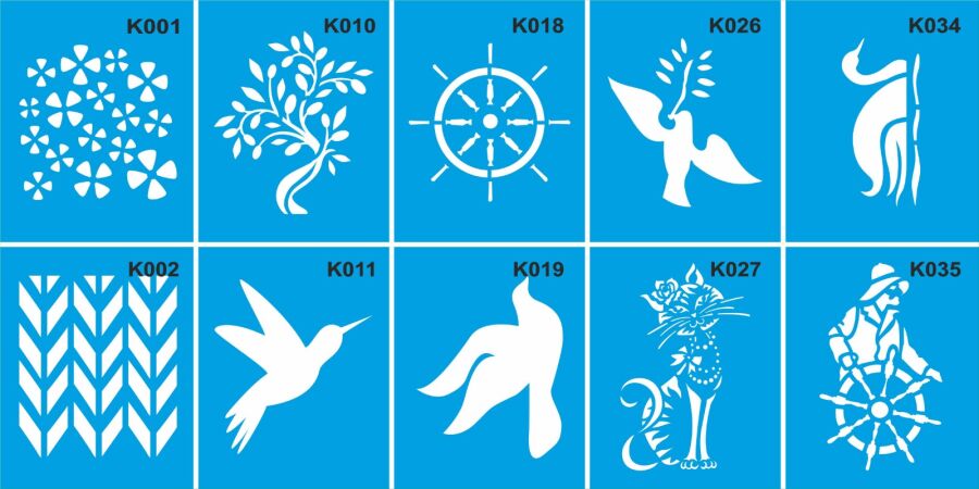 Küçük Şablon Seti 1 (10 Parça) - 1