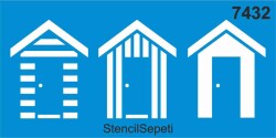 Kulübe Deseni - Stencil Şablon - StencilSepeti