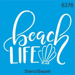 Kumsalda - StencilSepeti