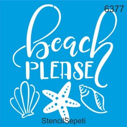 Kumsalda - StencilSepeti