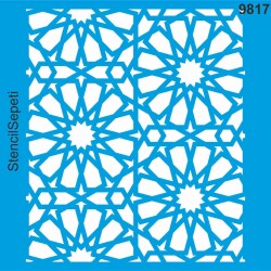 Kündekari Deseni Stencil Boyama Şablonu - StencilSepeti
