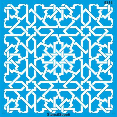 Kündekari Deseni Stencil Boyama Şablonu - 1