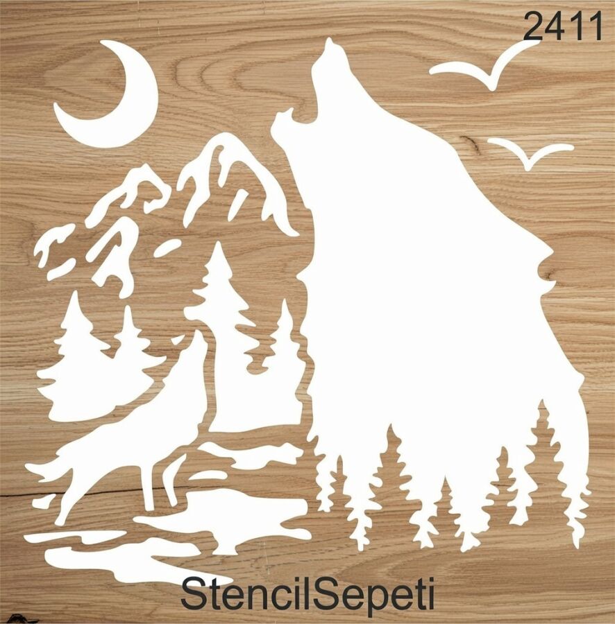 Kurt Deseni - Stencil Boyama Şablonu - 2