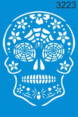 Kurukafa Deseni - Stencil Boyama Şablonu - 1