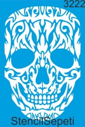 Kurukafa Deseni - Stencil Boyama Şablonu - StencilSepeti