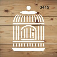 Kuş Kafesi - Stencil Boyama Şablonu - 2