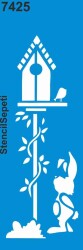 Kuşevi Kenar Deseni - Stencil Şablon - StencilSepeti