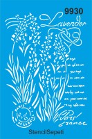  Lavanta - Stencil Desen Şablonu - 