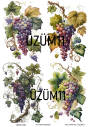 Lineart Pirinç Dekopaj - ÜZÜM11- 29x42cm - Lineart Craft