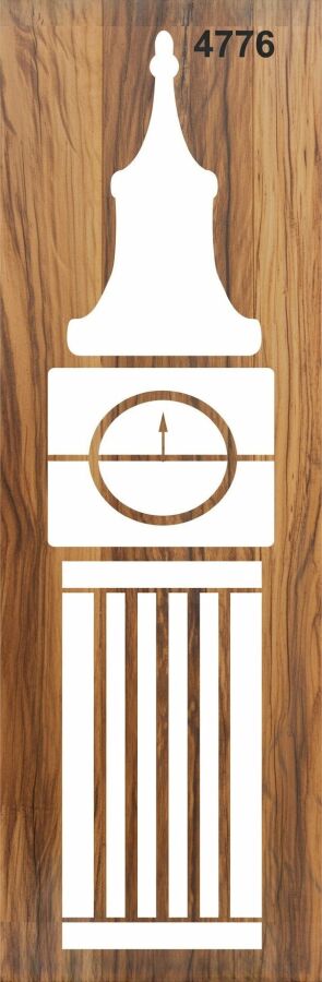 Londra Saat Kulesi - Stencil Boyama Şablonu - 2