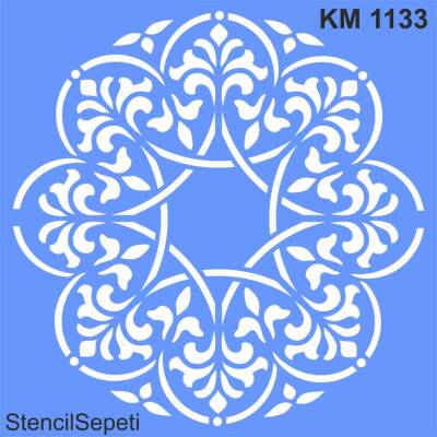 Madalyon Desen - Stencil Boyama Şablonu - 1