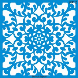 Mandala Dantel Deseni - Stencil Boyama Şablonu - StencilSepeti