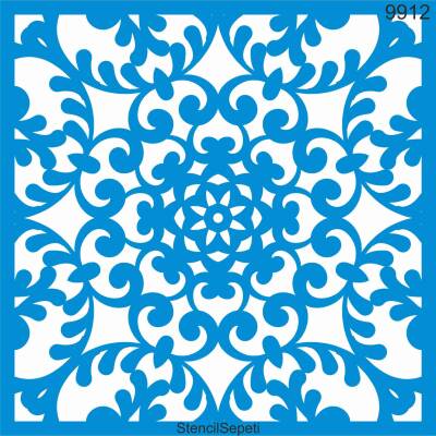 Mandala Dantel Deseni - Stencil Boyama Şablonu - 1