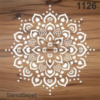 Mandala Desen - Stencil Boyama Şablonu - 2