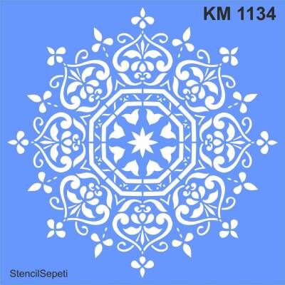 Mandala Desen - Stencil Boyama Şablonu - 1
