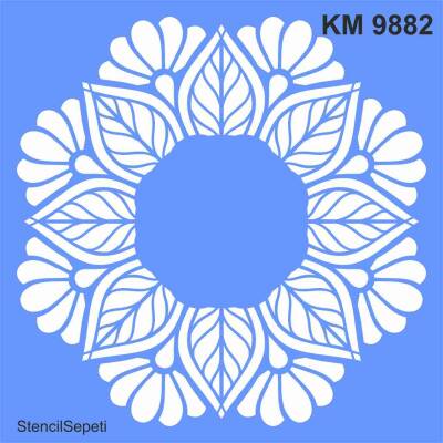 Mandala Desen - Stencil Boyama Şablonu - 1