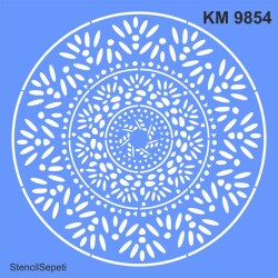 Mandala Desen - Stencil Boyama Şablonu - StencilSepeti