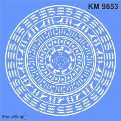 Mandala Desen - Stencil Boyama Şablonu - StencilSepeti