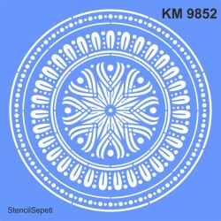 Mandala Desen - Stencil Boyama Şablonu - StencilSepeti