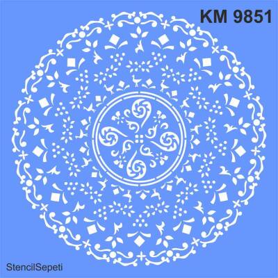 Mandala Desen - Stencil Boyama Şablonu - 1