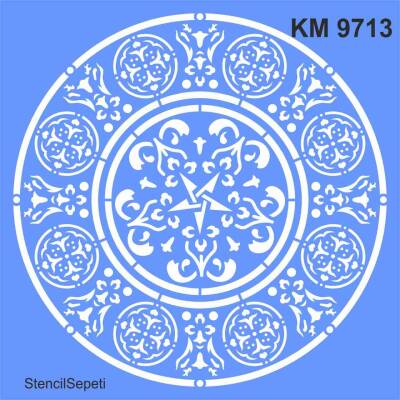 Mandala Desen - Stencil Boyama Şablonu - 1