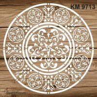 Mandala Desen - Stencil Boyama Şablonu - 2