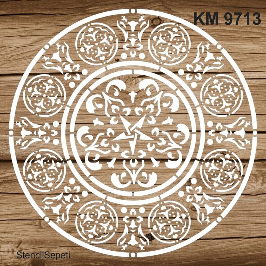 Mandala Desen - Stencil Boyama Şablonu - 2