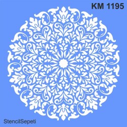 Mandala Desen - Stencil Boyama Şablonu - StencilSepeti