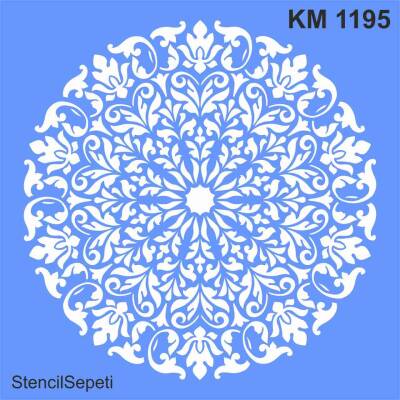 Mandala Desen - Stencil Boyama Şablonu - 1