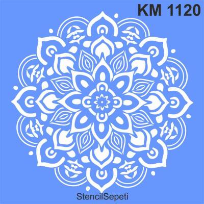 Mandala Desen - Stencil Boyama Şablonu - 1