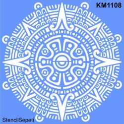 Mandala Desen - Stencil Boyama Şablonu - StencilSepeti
