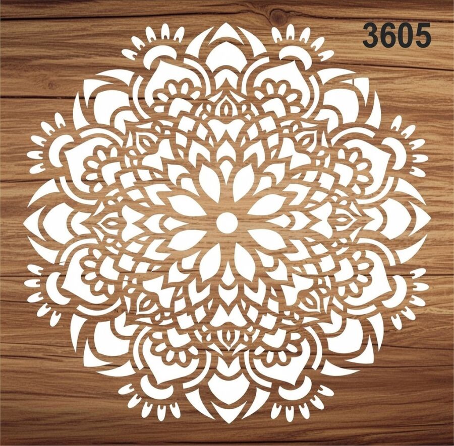 Mandala - Stencil Boyama Şablonu - 2