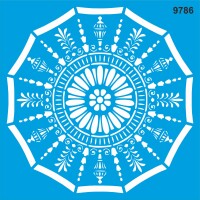Mandala Desen - Stencil Boyama Şablonu - 1